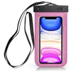 Image de Sovica Housse imperméable Compatible avec Oneplus 6 Certifié IPX8 Housse d'eau Sac étanche étanche Rose
