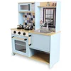 Image de Deqube 913D00013 Cuisine en Bois 2 modules, Design Moderne, avec lumières et Sons, Accessoires métalliques, 72 x 30 x 85 cm, Bleu