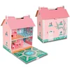Image de Deqube Maison De Poupée Portable En Bois De Poche