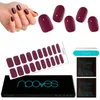 Image de NOOVES NAILS Feuilles à Ongles en Gel Précuré Premium - Midnight Red | Bandes À Ongles Gel Semi-Permanent