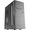 Image de Tacens INITIOX, Boîtier PC ATX, Ventilateur Latéral 12cm, Façade Effet Aluminium Brossé, Boîtier Moyen Tour, Système de Gestion des Câbles, USB 3.0, Noir