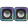 Image de Mars Gaming MSCUBE, Haut-parleurs Gaming Compacts 8W, Son DSP Spatial, Éclairage RGB Active-Flow, Boîtier de Contrôle, Connexion USB + Jack 3.5mm, Noir