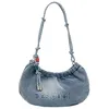 Image de Desigual sac à épaule bandoulière Half Logo Denim Waverly Bag Denim Raw bleu gris