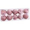 Image de BigBuy Christmas Boules de Noël Rose Or Polyfoam Tissu 6 x 6 x 6 cm (10 unités)