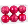 Image de BigBuy Christmas Boules de Noël Fraise Plastique 8 x 8 x 8 cm (6 unités)
