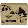 Image de FELIX | Tendres Effilés | Chat Adulte | En Gelée | Recette 100% Complète et Equilibrée | au Thon, Cabillaud, Boeuf et Poulet | Sachets Fraîcheurs | 80 x 85g