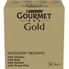 Image de Gourmet Gold Lot de 4 Paquets de Nourriture pour Chat en Fines Bandes humides et juteuses (4 x 24 x 85 g)