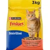 Image de FRISKIES | Chat | Croquettes complètes pour Chats Adultes stérilisés | Au Boeuf, Au Poulet et aux Légumes | Aliment Complet pour Les Chats stérilisés | Sac | 3 KG