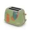 Image de Grille-pain Caprizze Kaito avec double fente extra large, 6 niveaux de grillage, décoration florale et effet bois vert mat