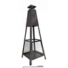 Image de KEKAI Cheminée Utilisation Extérieure Kekai Akita Totem 40x40x140 cm en Acier Design Pyramidal et Attiseur