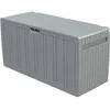 Image de Gardiun Coffre de rangement fabriqué en résine Top 117 x 45,5 x 57,50 cm 270 L Montage en clic avec système de fermeture Gris