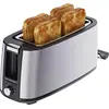 Image de WOOX Grille-pain 4 tranches en acier inoxydable avec bac à miettes amovible et base antidérapante pour un nettoyage facile