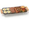 Image de WOOX 1380W Plancha Électrique   Grande Surface (51x30 cm), Antiadhésif, Idéal Repas Famille, Pancakes & Grillades, Chauffe Rapide, Sans PFAS, Poignées en Chêne, Facile à Nettoyer