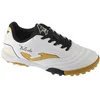 Image de Joma Toledo Jr 2502 TF TOJW2502TF Chaussures de Sport pour garçon Blanc/Or/Noir, Blanc., 37 EU