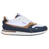 Image de Pepe Jeans London Bexley Road M Hommes Coupe régulière Baskets en Cuir, Bleu