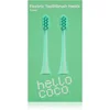 Image de Hello Coco Electric Toothbrush Heads Green têtes de remplacement pour brosse à dents 2 pcs