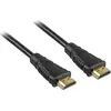 Image de PremiumCord Câble HDMI Haut Débit 4K M/M, 10,2 Gbps Avec Ethernet, Compatible Vidéo 4K@30 Hz, Full HD 1080p, Deep Color, 3D, ARC, HDR, Dolby TrueHD, Connecteurs Plaqués Or, Noir, 1,5 m