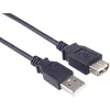 Image de PremiumCord Câble d'Extension USB 2.0 0,2 m, Câble de Données Haut Débit Jusqu'à 480 Mbit/s, Charge, USB 2.0 Type A Femelle vers Mâle, 2x Blindé, Couleur Noir, Longueur 0,2 m