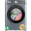 Image de CHiQ CFL100-14586IM3XA Lave-linge frontal avec lavage vapeur, capacité 10 kg, Moteur BLDC 1400 tr/min, 15 programmes, Smart 1-touche & Lavage rapide 15 min, Profondeur slim, Classe A, Gris