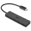 Image de i-tec C31HUB404 Hub USB 4 ports USB-A USB 3.0 5 GBit/s avec fiche mâle USB-C noir C31HUB404