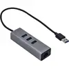 Image de Adaptateur réseau i-tec i-Tec USB 3.0 Metal 3-Port - Hub - 3 x SuperSpeed USB 3.0 + 1 x 10/100/1000 10 / 100 / 1000 MBit/s USB 3.1 (Gen 1)