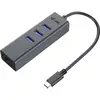 Image de Adaptateur réseau i-tec i-Tec USB-C Metal 3-Port - Hub - 3 x SuperSpeed USB 3.0 + 1 x 10/100/1000 10 / 100 / 1000 MBit/s USB-C®