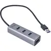 Image de i-tec U3HUBMETAL403 Hub USB 4 ports USB-A USB 3.0 5 GBit/s gris I-TEC USB 3.0 Metal HUB 4 port Passive