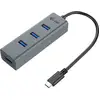 Image de i-tec C31HUBMETAL403 Hub USB 4 ports USB-A USB 3.2 Gen1 5 GBit/s gris I-TEC USB C Metal HUB 4 Port passive