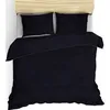 Image de CONCEPT1 Elegant 240x220cm + 2 taies 60x60 satin bleu foncé 129CTN63490