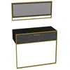 Image de CONCEPT1 Polka Aynali noir or noir 90 x 38,5 x h76,8cm 875ZNA3511