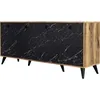 Image de CONCEPT1 Elite noyer marbre noir 180 x 45 x 80cm 389MZA1133