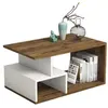 Image de CONCEPT1 Art 2042 noyer foncé blanc 90 x 54 x h42cm 389MZA1146