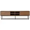 Image de CONCEPT1 Rodez 180 Noyer, Noir 180 x 50 x 40 863SPH5104