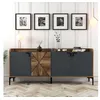 Image de CONCEPT1 Venedik noyer anthracite 180 x 35 x 78cm 845HCT5308