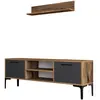 Image de CONCEPT1 Riga - Anthracite, Noyer 140 x 48 x 30 845HCT3104