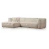 Image de CONCEPT1 Cady 3 places angle gauche beige 300 x 100 x h72 560ARE1843