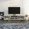 Image de Hanah Home Support TV, mélamine, Or Blanc, Taille Unique