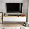Image de Hanah Home Support TV, mélamine, Noyer Blanc, Taille Unique