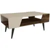 Image de CONCEPT1 Aren Beige noyer Clair 90 x 53,6 x h38cm 550ARN1729