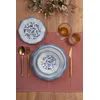 Image de Élégant service à dîner 24 pièces, 100% porcelaine, avec assiettes, bols, assiettes à dessert, passe au lave-vaisselle et au micro-ondes, parfait pour toutes les occasions