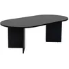 Image de Hanah Home Élégante Table à café Noire, 119 cm x 39,8 cm x 60 cm, 100% mélamine, épaisseur 18 mm, Design Moderne pour Salon et Salon