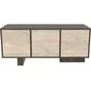 Image de CONCEPT1 Monaco noyer, travertin 150 x 45 x h51,5cm 875ZNA3520