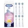 Image de Oral-B iO Pack de 6 Brossettes de Rechange Gentle Care Blanches, Brossage Le Plus Doux, Conviennent Aux Gencives Sensibles, Brossette Pour Les Brosses A Dents Electriques Oral B iO