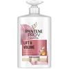 Image de PANTENE Shampooing Épaississant Biotine & Eau de Rose, Lift & Volume pour cheveux fins et plats 1000 ml, soin fortifiant.