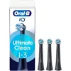 Image de Oral-B Têtes de rechange iO Series Ultimate Clean Black, têtes rondes originales, poils CrissCross, retrait de la plaque, 3
