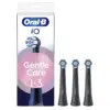 Image de Oral-B iO Pack de 3 Brossettes de Rechange Gentle Care Noires, Brossage Le Plus Doux, Conviennent Aux Gencives Sensibles, Brossette Pour Les Brosses A Dents Electriques Oral B iO