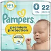 Image de Pampers Premium Protection Taille 0, 22 Couches, 3kg, Double Protection Pour La Peau Et Contre Les Fuites