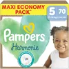 Image de Pampers Harmonie Couches Taille 5, 70 Couches, 11kg-16kg, Protection Douce De La Peau Avec 100% D’Absorption Pampers