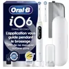 Image de Oral-B iO Series 6 Brosse à dents électrique, 2 brossettes, 1 étui de voyage, 1 sac de rangement magnétique, 1 mini étui de brosses, conçu par Marron, blanc