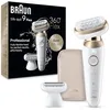 Image de Braun Silk·épil 9 Flex, Épilateur à Tête Flexible à 360° pour L'épilation Facile, Épilation Humide Et Sec, Peau Lisse Longue Durée, 9-011 3D, Doré